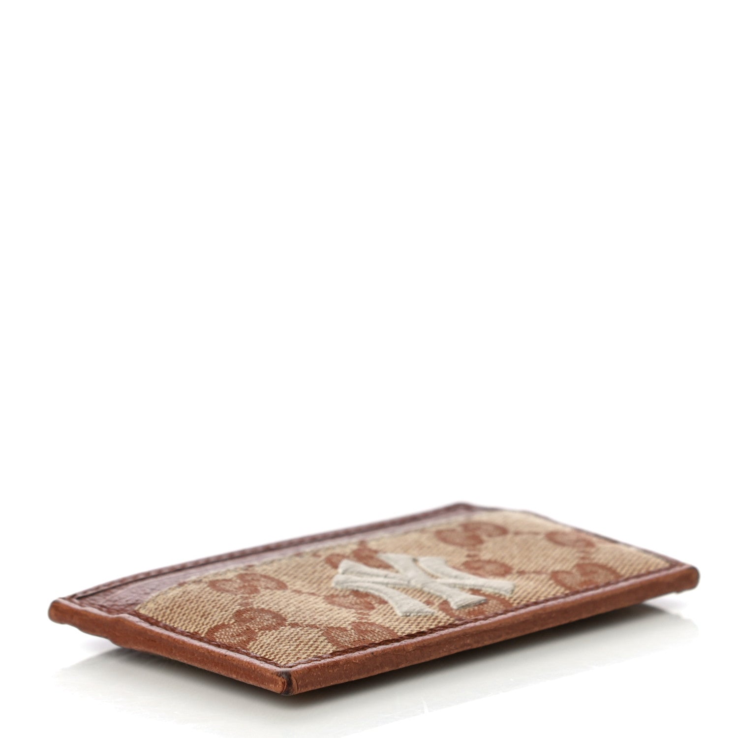Gucci X MLB GG Monogram NY Yankees Card Holder Beige Ruggine Ivory 4 of 13
