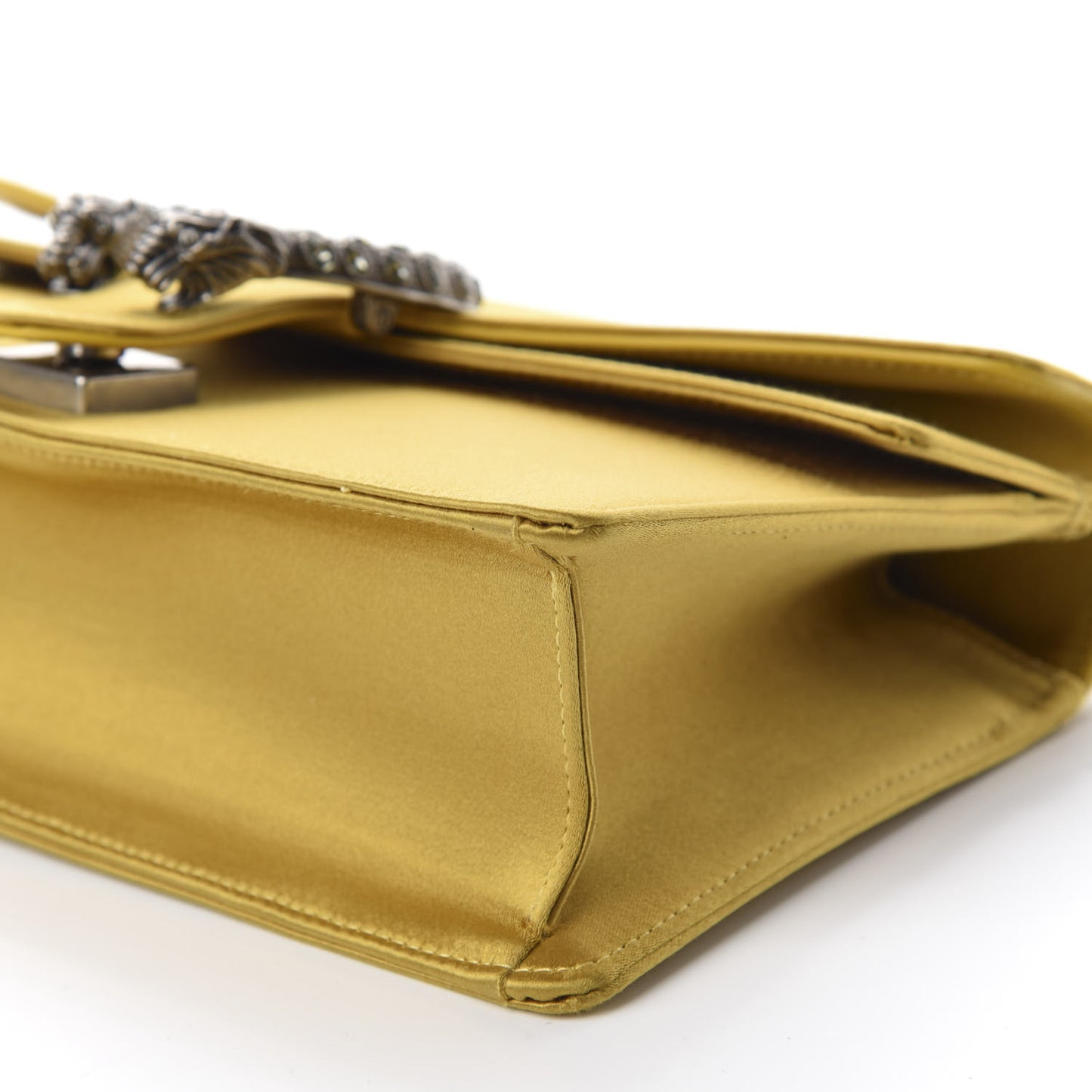 Satin Silk Crystal Small Dionysus Shoulder Bag Gold Black Diamond