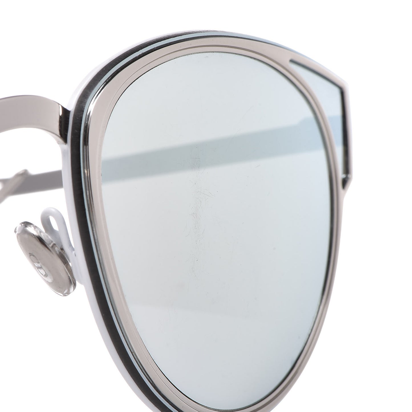 Sculpt Cat Eye Sunglasses Shiny Palladium