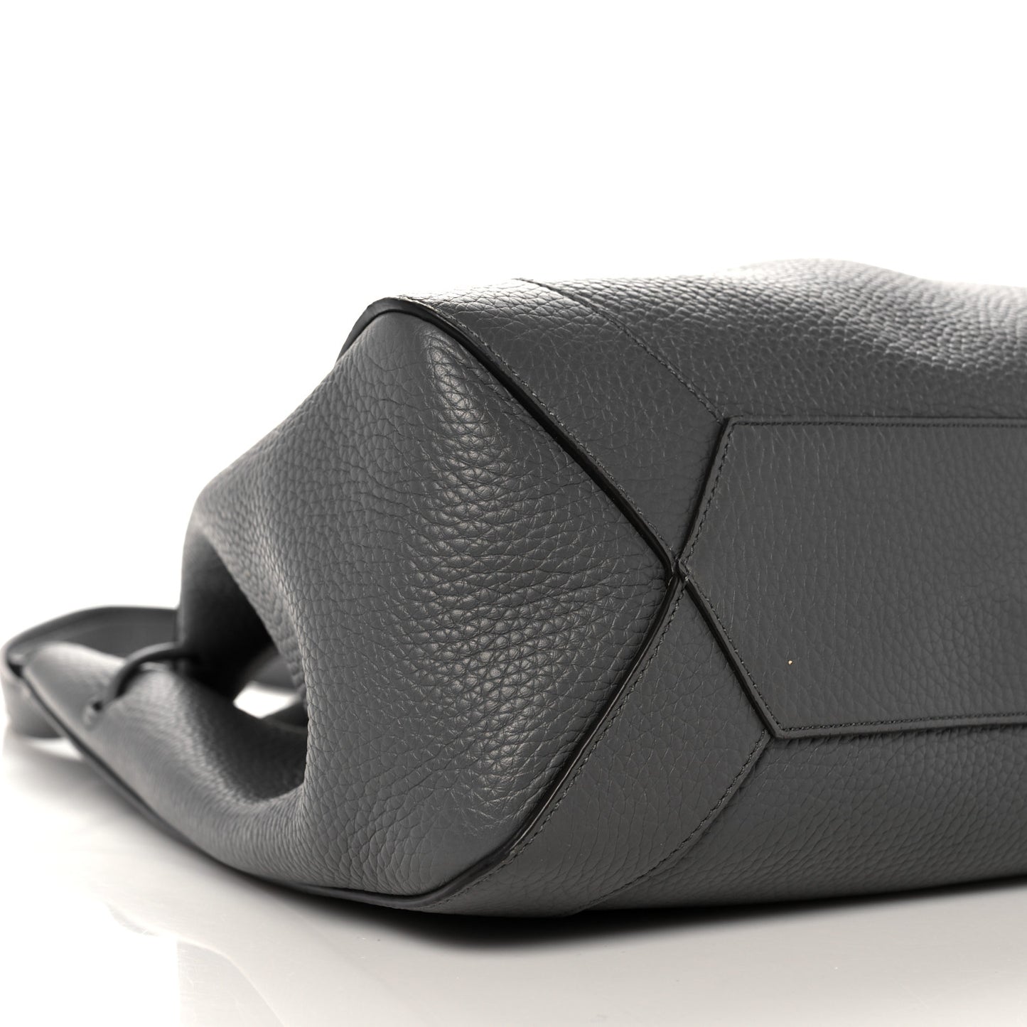 Heavy Grain Calfskin Millie Tote Charcoal