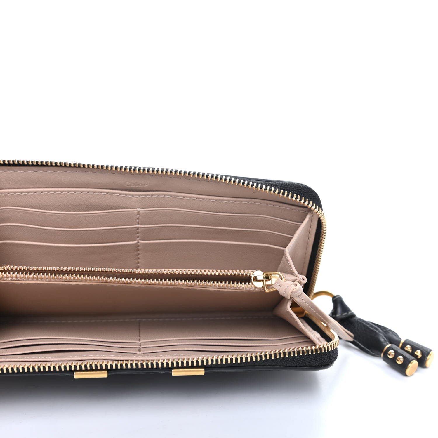 Chloe Grained Calfskin Marcie Long Zip Around Wallet Black 5 of 7