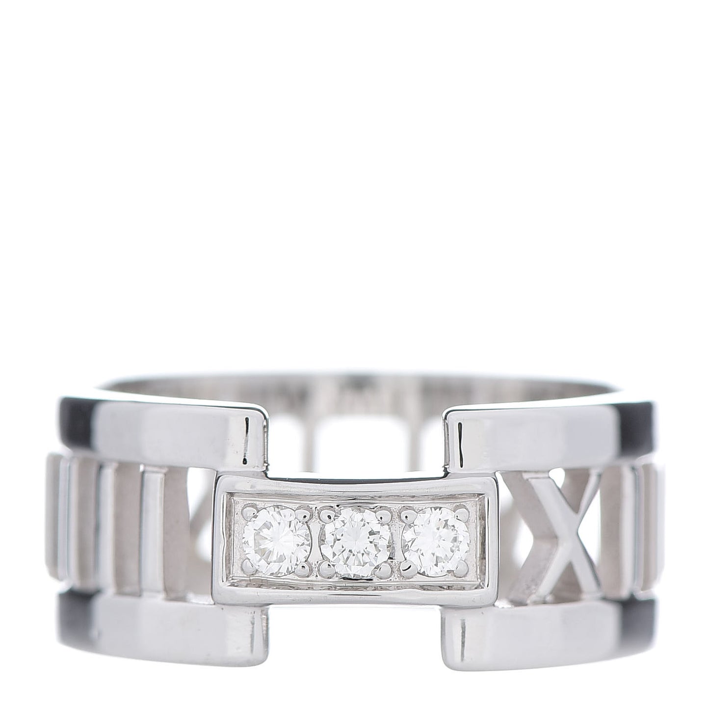 18K White Gold Diamond Open Atlas Ring 55 7.25