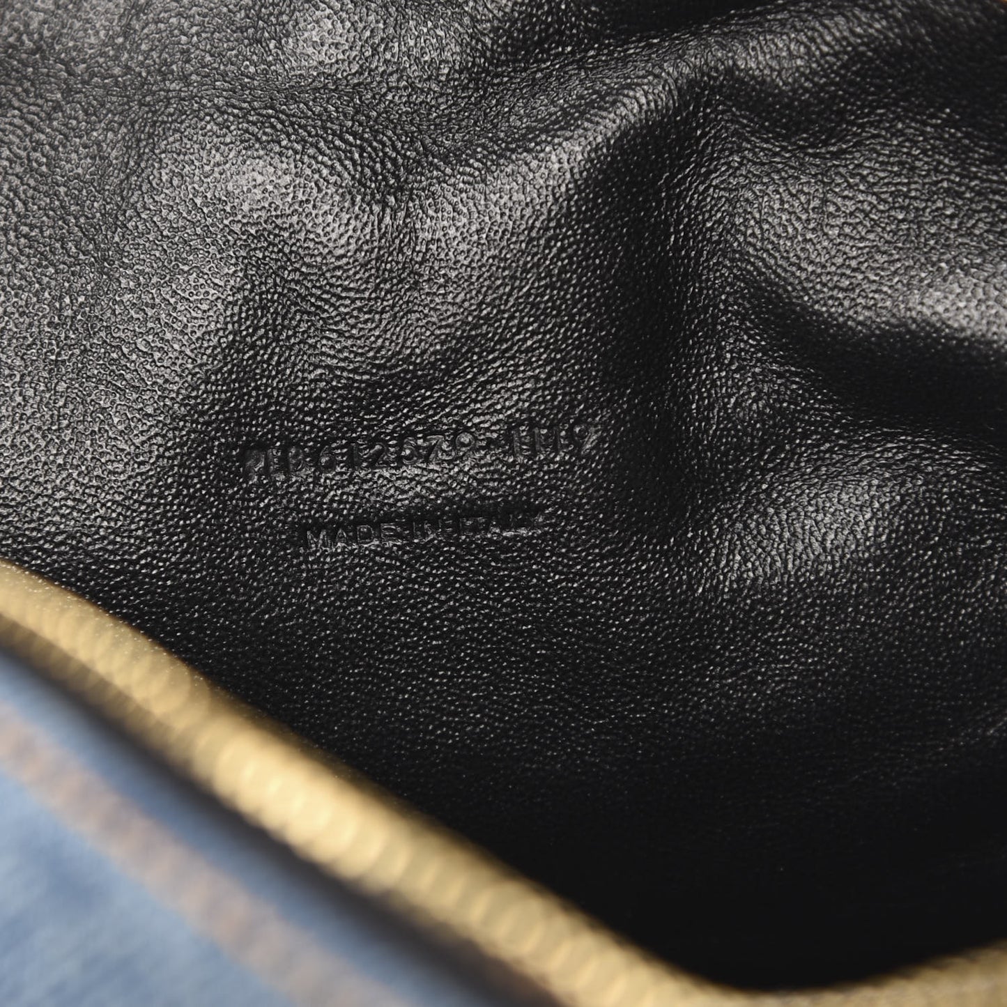 Denim Matelasse Monogram Mini Lou Camera Bag California Blue