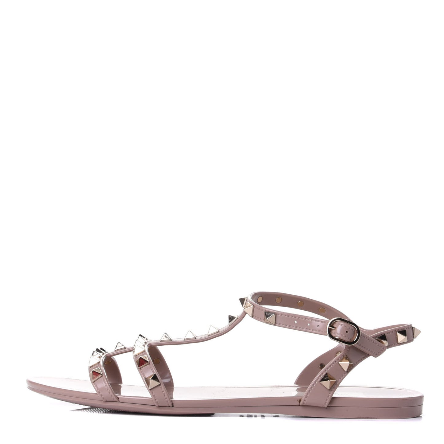 PVC Jelly Rockstud Caged Sandals 40 Poudre