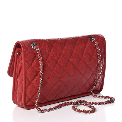 Chanel Caviar Quilted Large French Riviera Flap Red 4 of 10