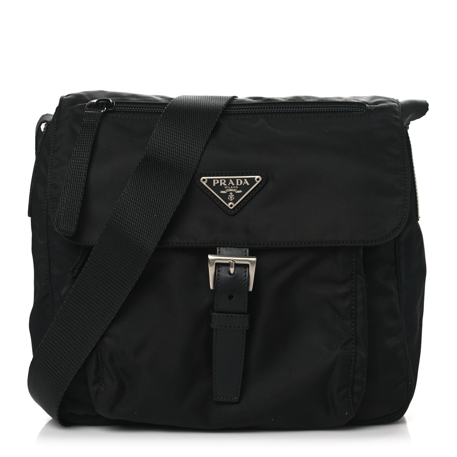 Prada Nylon Vela Messenger Black 1 of 9