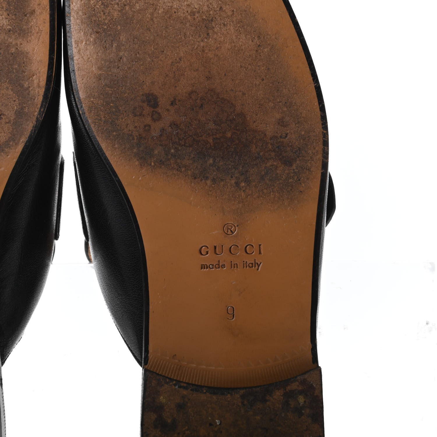 Gucci Goatskin Web GG Mens Princetown Slippers 9 Black 6 of 9