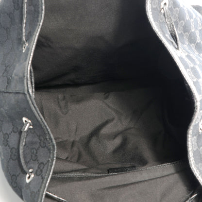 Gucci GG Monogram Single Buckle Backpack Black 5 of 7