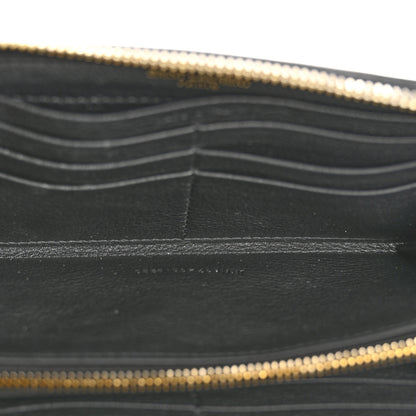 Saint Laurent Grained Calfskin Zip Around Wallet Black 5 of 12
