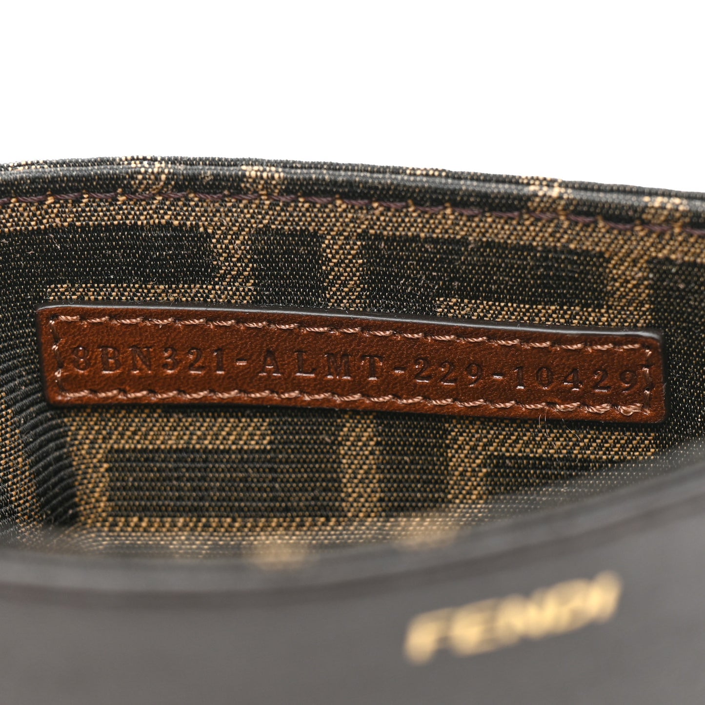 Wool Fabric Jacquard Cuoio Large Houndstooth FF 1974 Medium Peekaboo I SEE U Satchel Beige Tobacco Moro