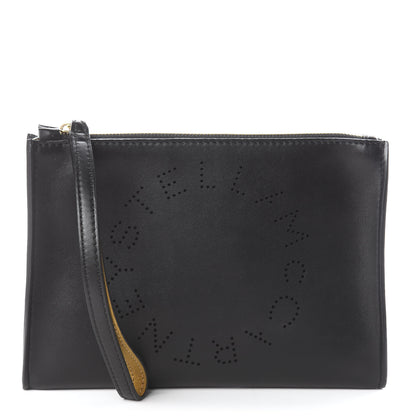 Stella McCartney Alter Nappa Perforated Logo Pouch Black 1 of 6