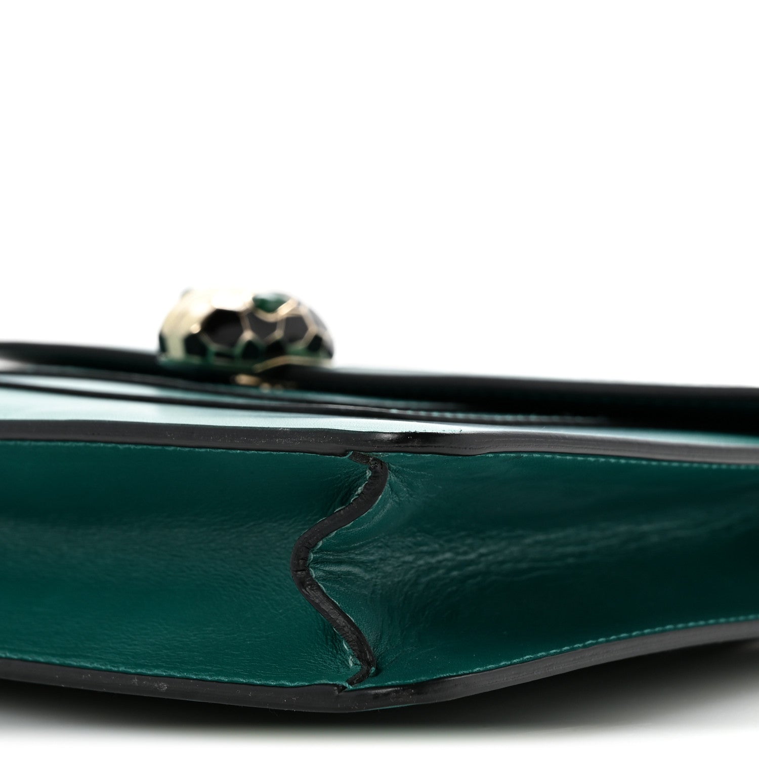 Bulgari Calfskin Serpenti Forever Snake Strap Crossbody Bag Emerald Green 11 of 13