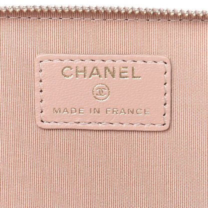 Chanel Lambskin Quilted Small Top Handle Vanity Case With Chain Beige 8 of 9