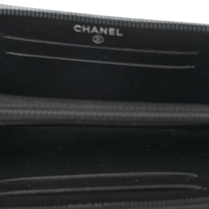 Chanel Caviar Quilted Small Boy Zip Around Wallet Black 5 of 8