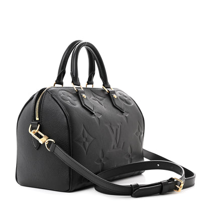 Louis Vuitton Empreinte Monogram Giant Speedy Bandouliere 25 Black 3 of 10