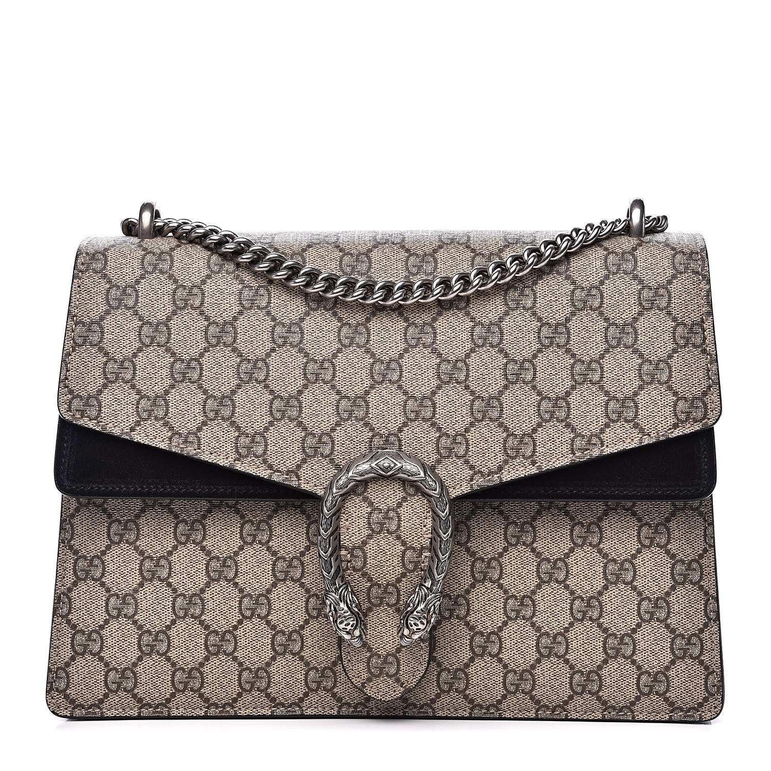 Gucci GG Supreme Monogram Medium Dionysus Shoulder Bag Black 1 of 13