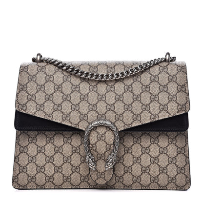 Gucci GG Supreme Monogram Medium Dionysus Shoulder Bag Black 1 of 13