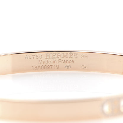 Hermes 18K Rose Gold Diamond PM H D'Ancre Bracelet SH 4 of 6