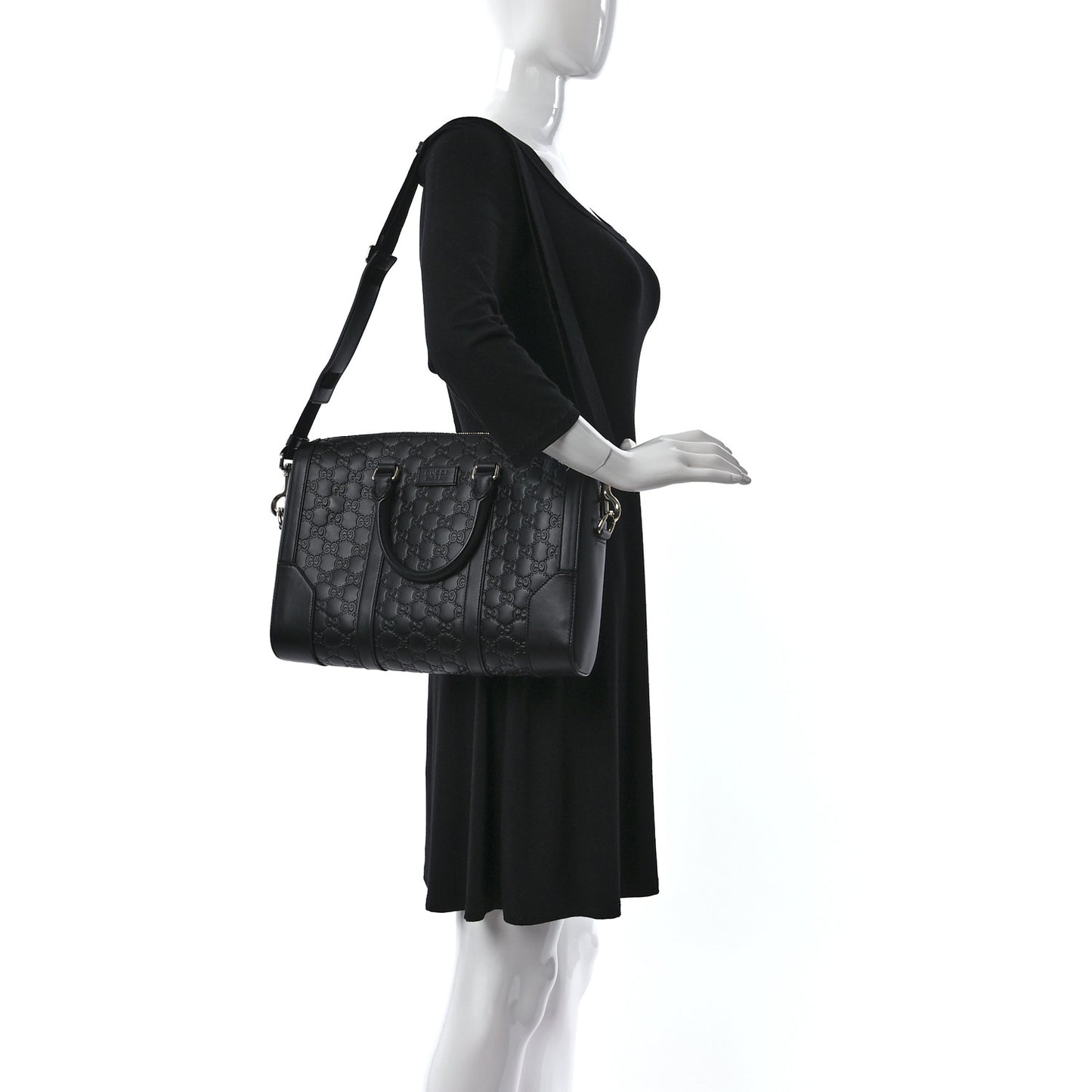 Guccissima Signature Briefcase Black