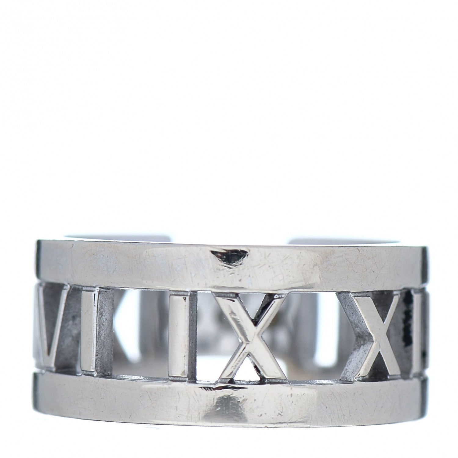 Tiffany 18K White Gold Diamond Open Atlas Ring 50 5.5 3 of 4