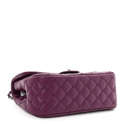 Chanel Lambskin Quilted Studded Flap Purple 4 of 10