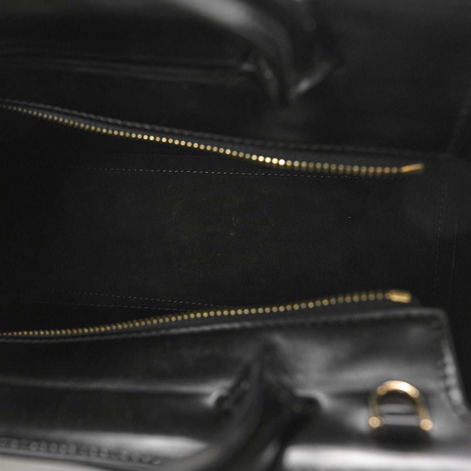 Salvatore Ferragamo Brushed Off Calfskin Small Gancini Buckles Tote Bag Black 5 of 10
