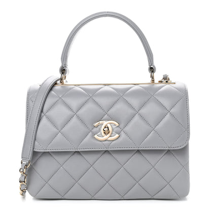 Chanel Lambskin Quilted Small Trendy CC Flap Dual Handle Bag Grey 1 of 9