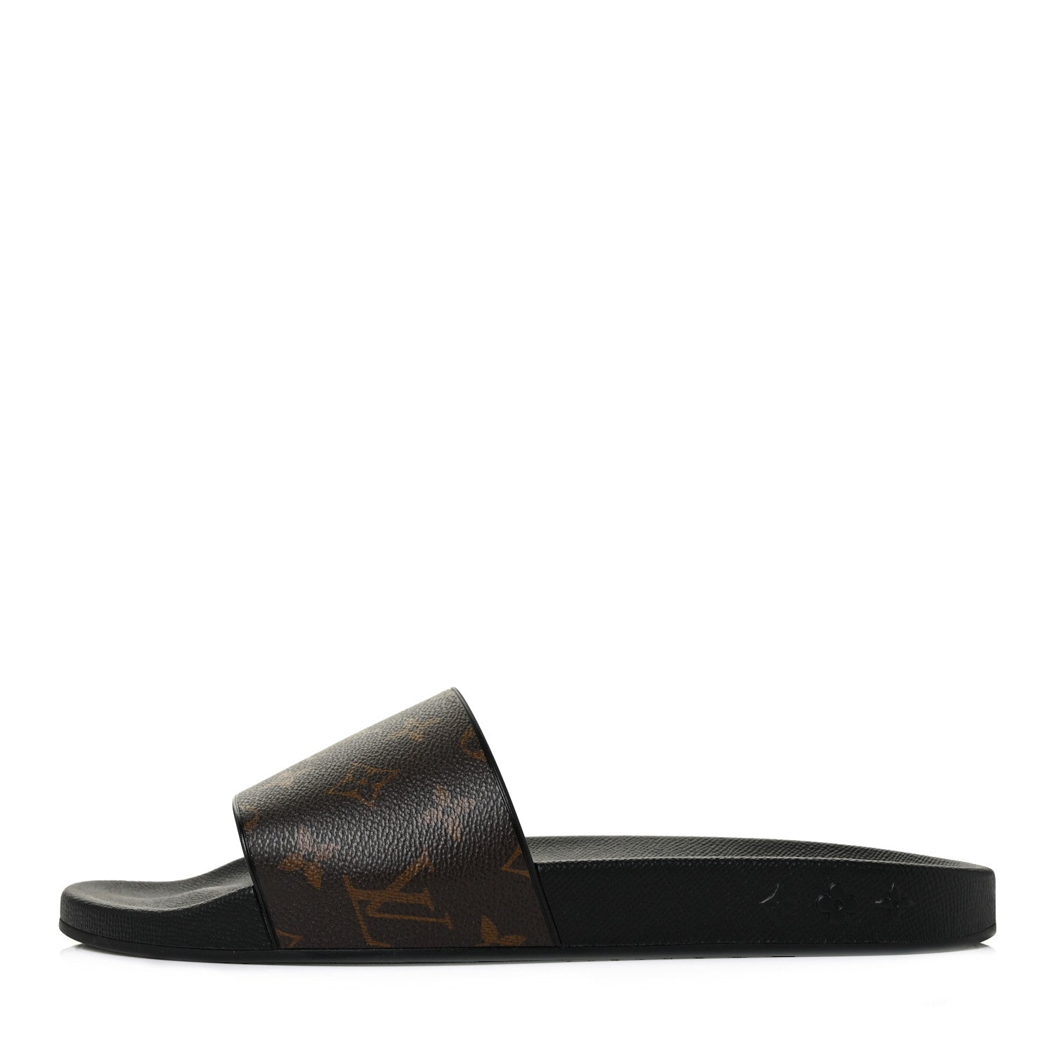 Louis Vuitton Rubber Monogram Mens Waterfront Mules 8.5 Macassar 1 of 9