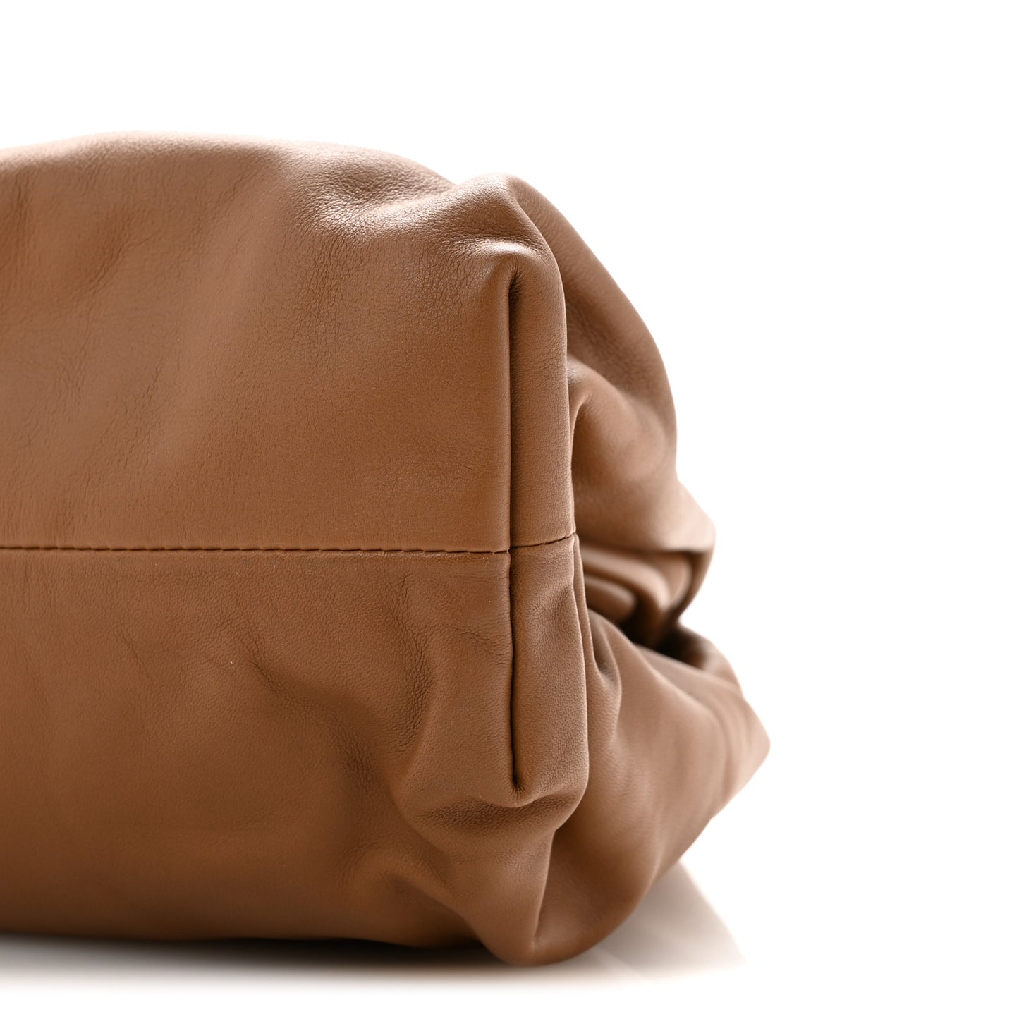 Smooth Butter Calf The Pouch Oversized Clutch Cammello