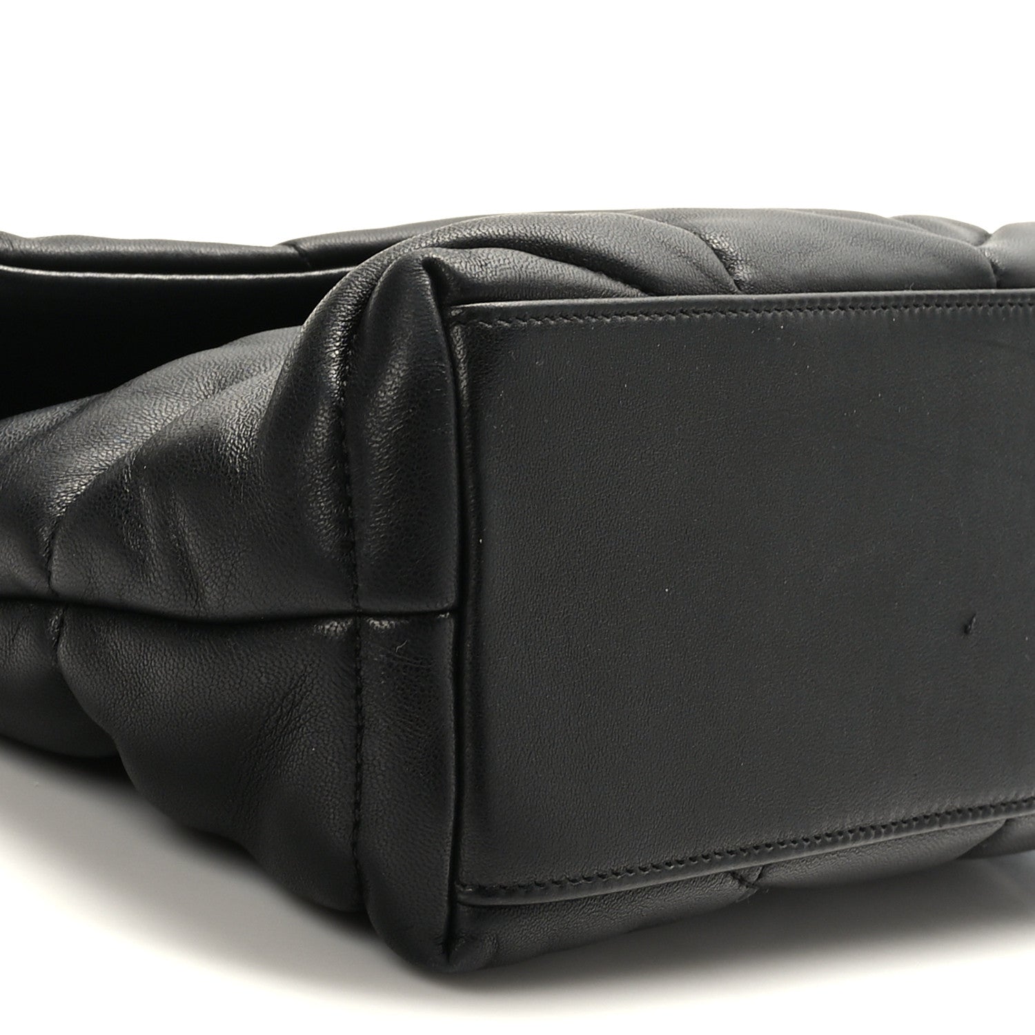 Saint Laurent Lambskin Quilted Small Loulou Puffer Monogram Chain Satchel Black 8 of 9