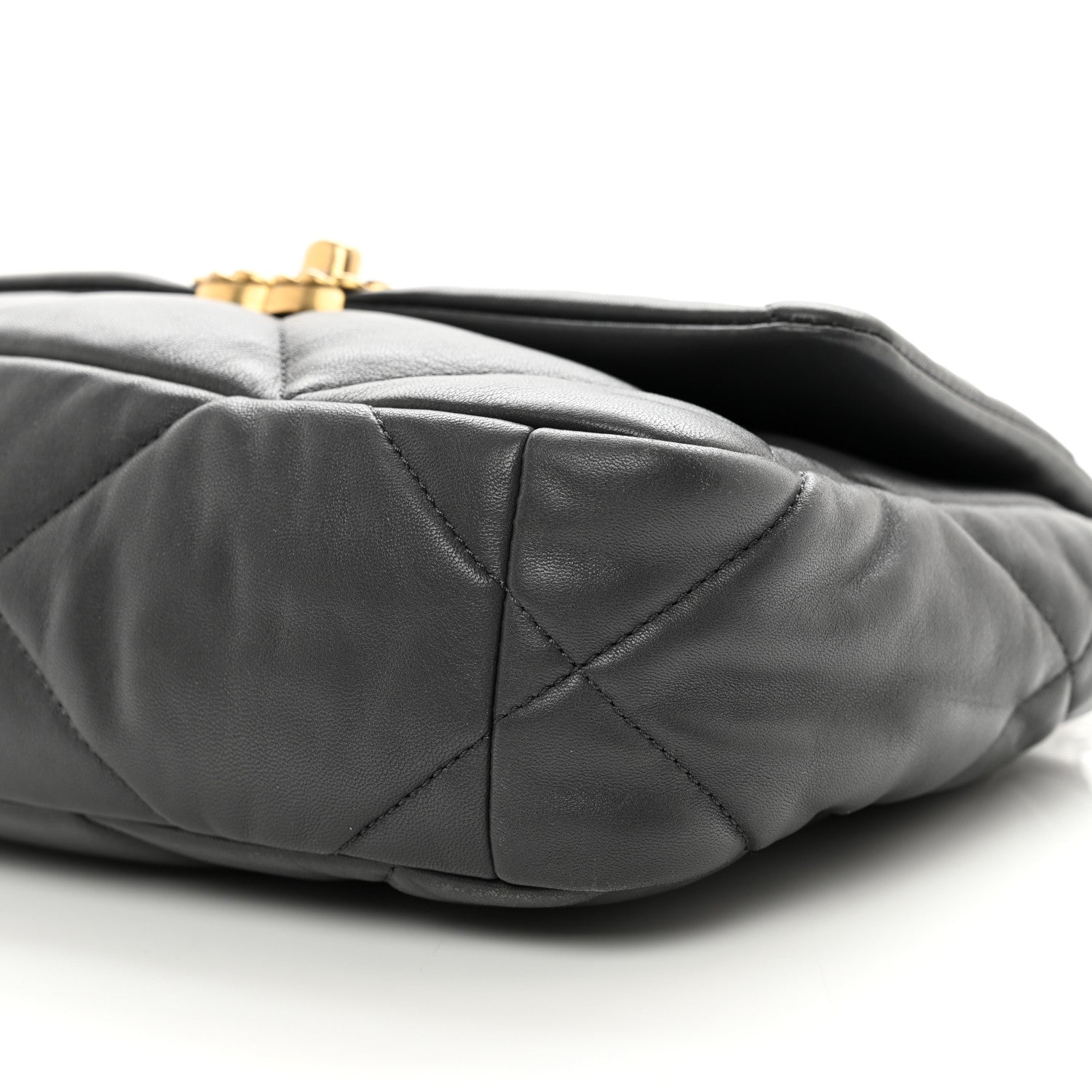 Chanel Lambskin Quilted Medium Chanel 19 Flap Dark Grey 10 of 10