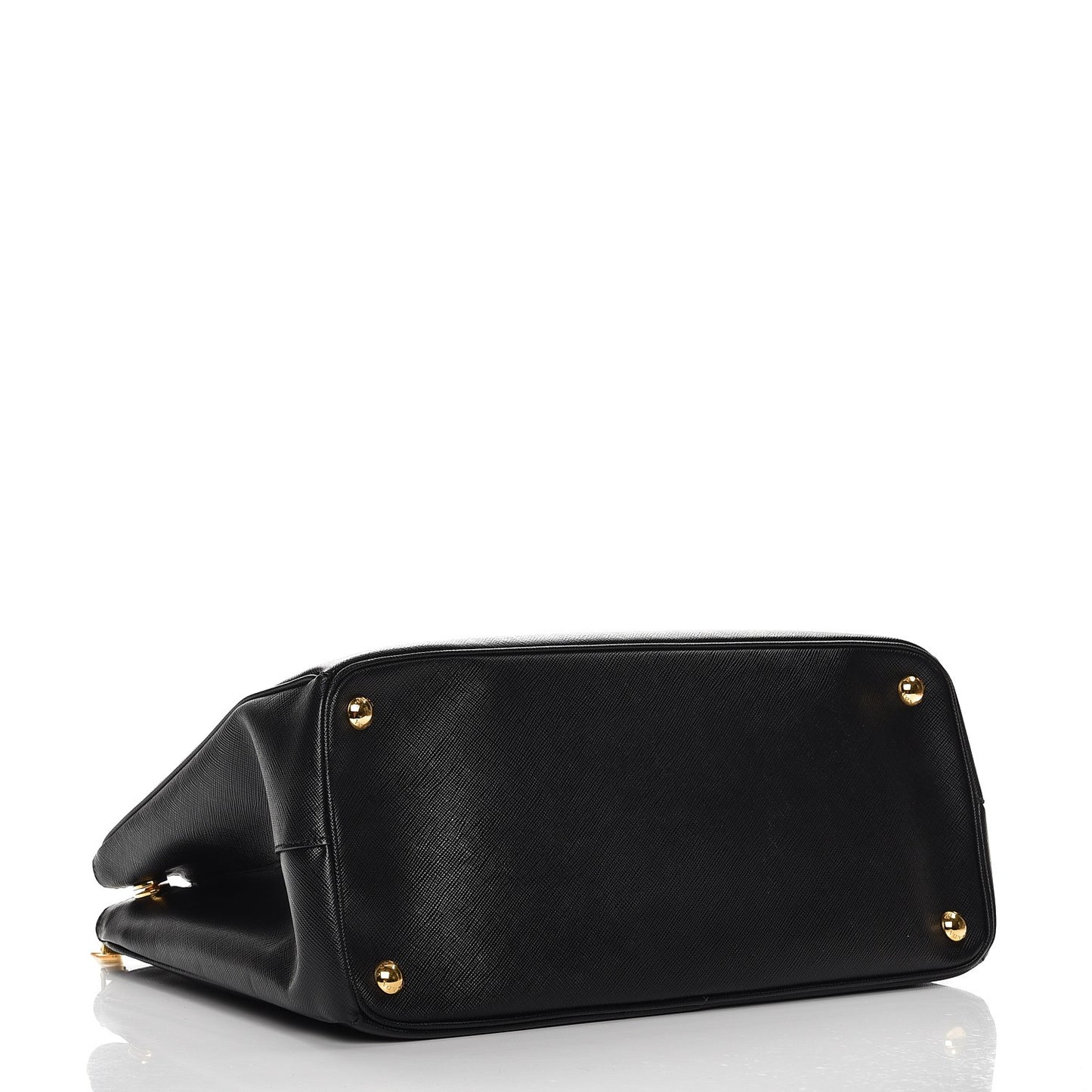 Saffiano Medium Galleria Double Zip Tote Black