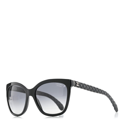 Chanel Acetate Quilted Polarized Butterfly CC Sunglasses 5288-Q Black 1 of 8