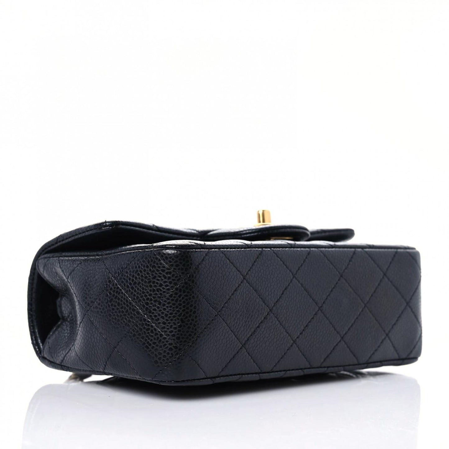 Caviar Quilted Mini Rectangular Flap Black