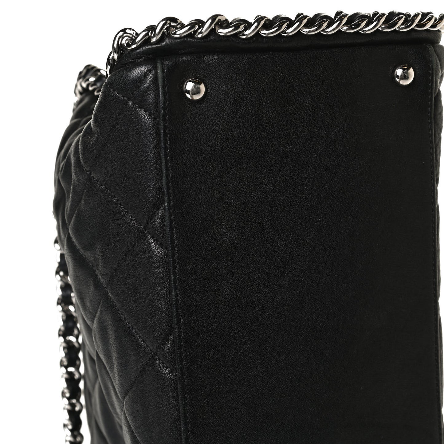 Calfskin Chain Around Bowler Black