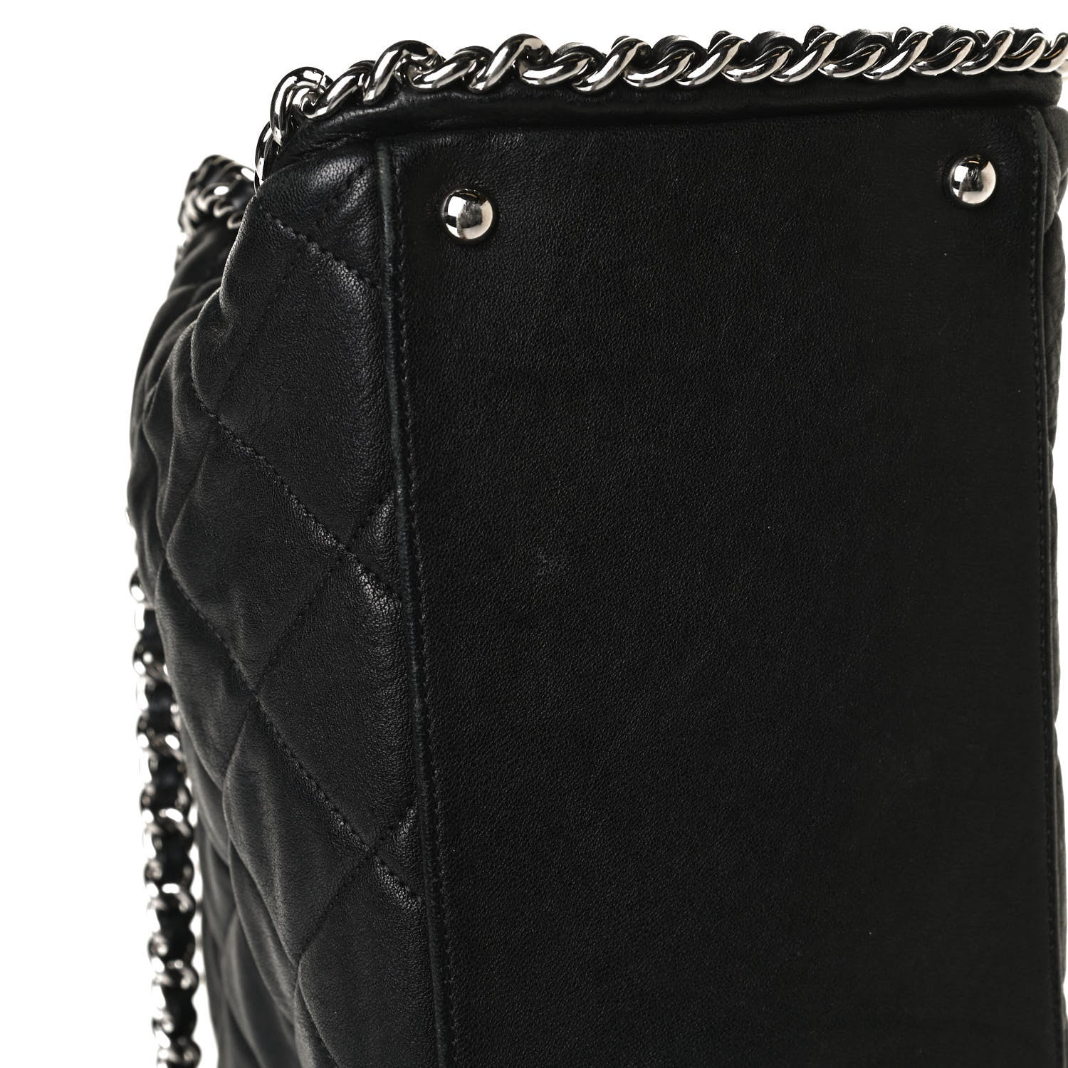 Chanel Calfskin Chain Around Bowler Black 14 of 16