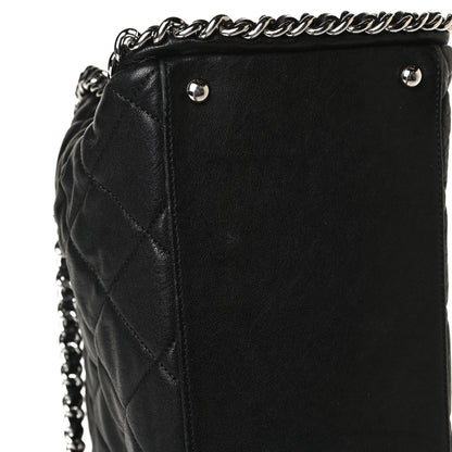 Chanel Calfskin Chain Around Bowler Black 14 of 16