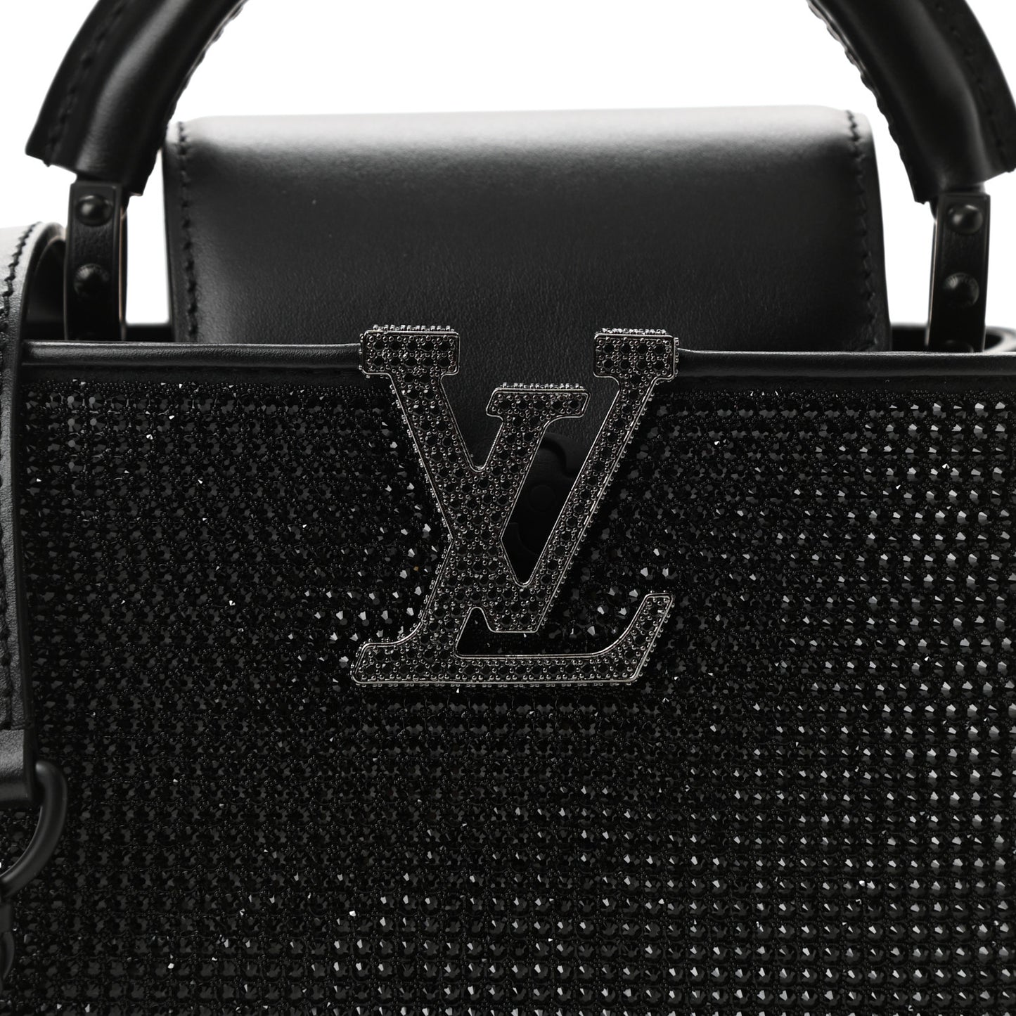 Swarovski Calfskin Capucines Mini Black