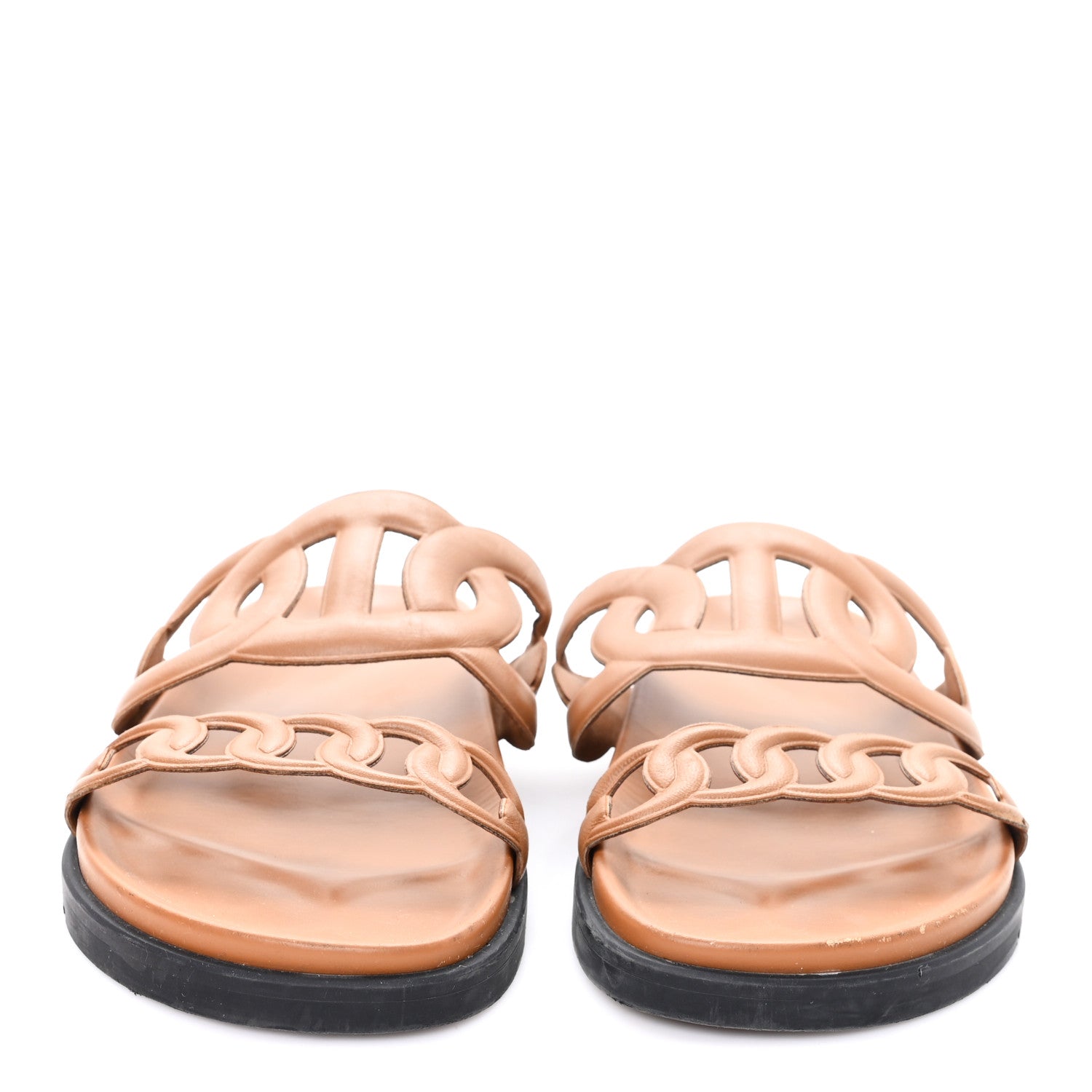 Hermes Nappa Extra Sandals 37 Naturel 3 of 10