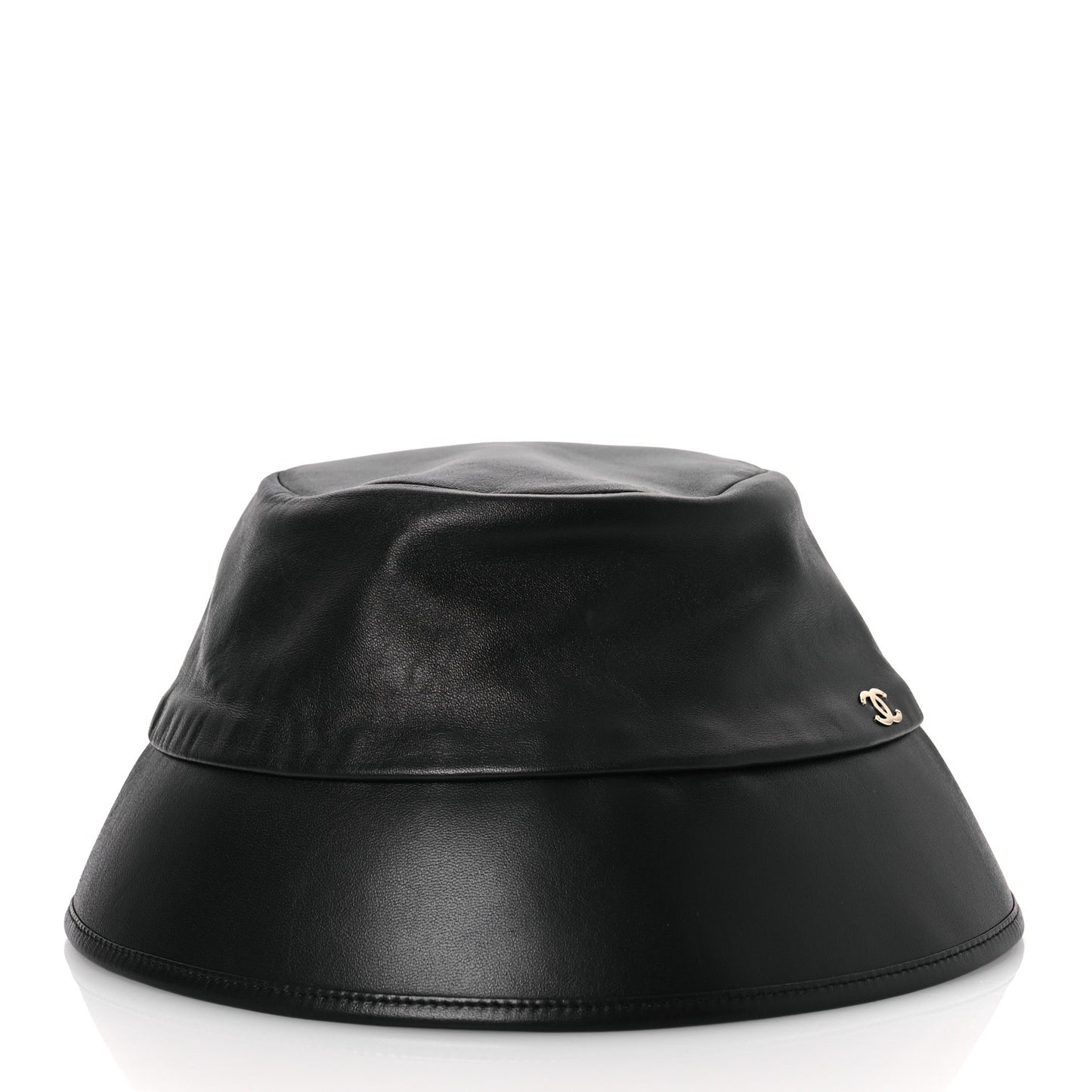 Lambskin CC Bucket Hat M Black