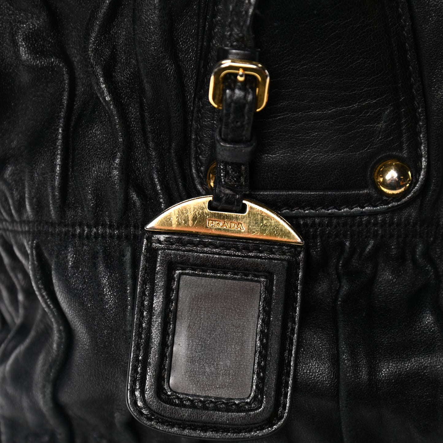 Nappa Gaufre Tote Black