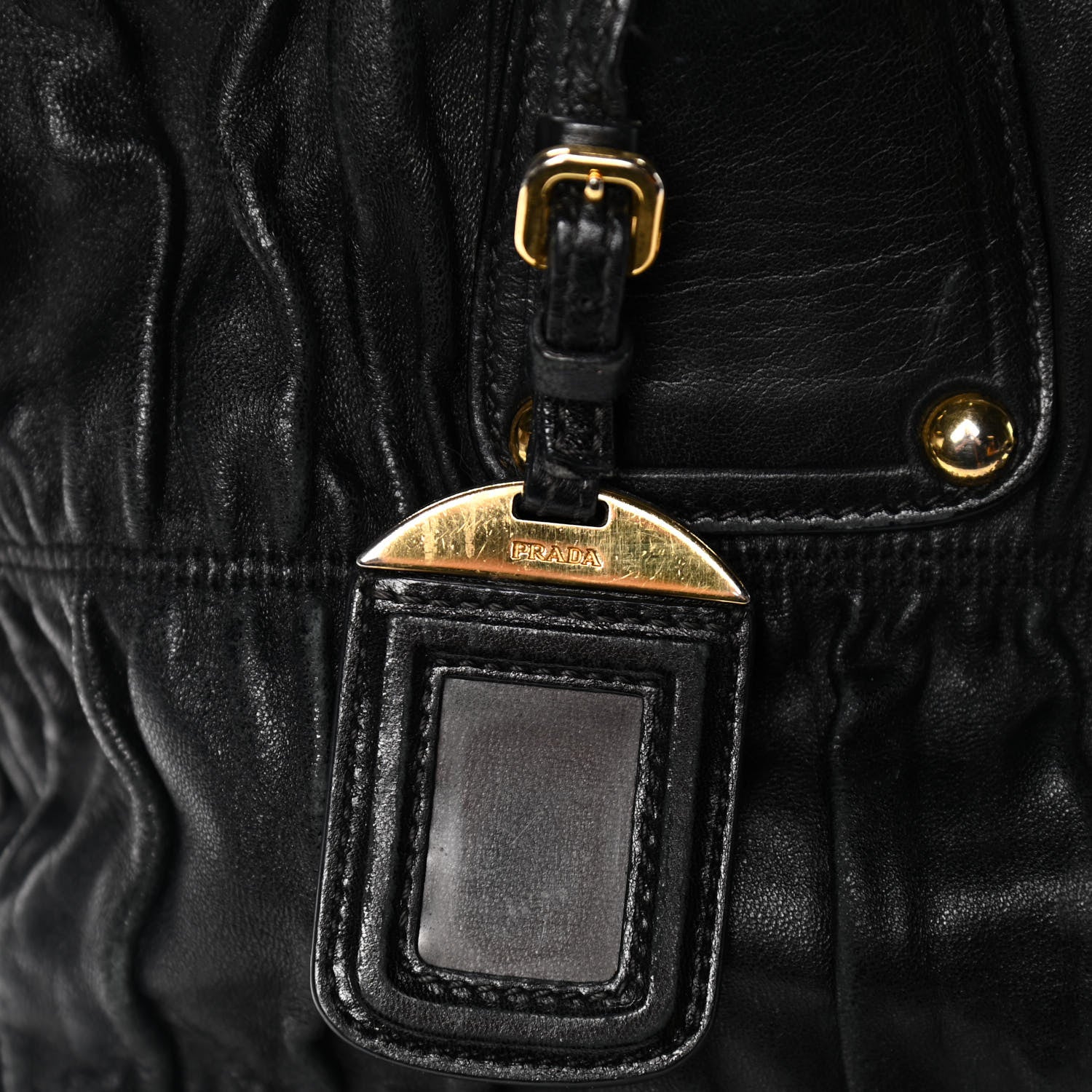 Prada Nappa Gaufre Tote Black 6 of 10