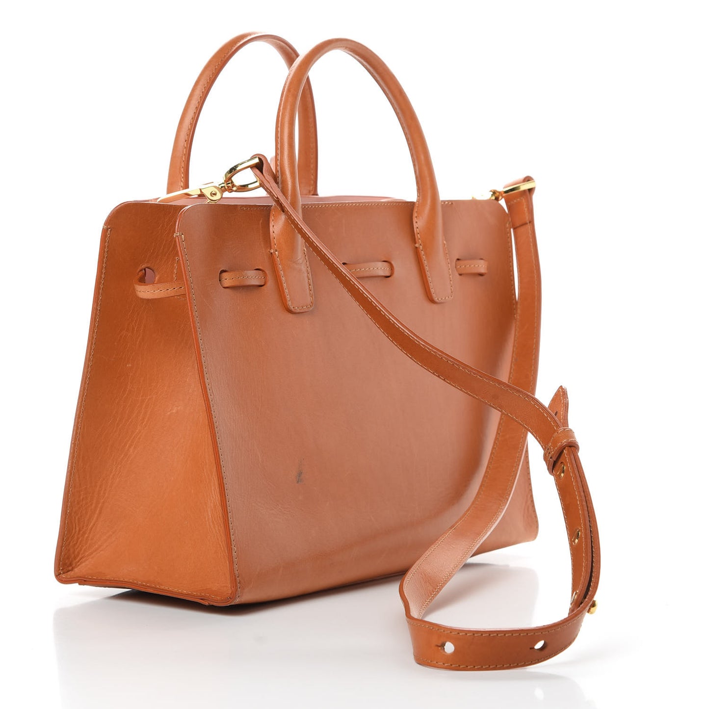 Calfskin Mini Sun Bag Cammello Rosa