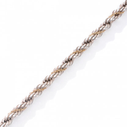 Tiffany Sterling Silver 18K Yellow Gold Rope Chain Bracelet 3 of 4