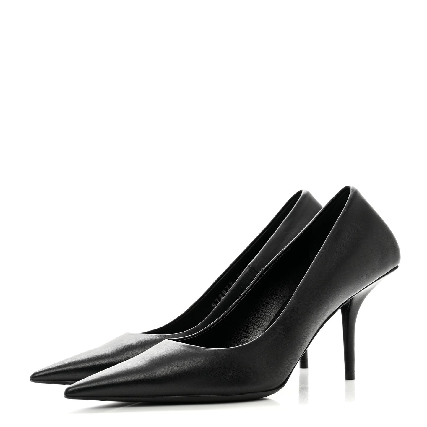 Nappa Square Knife 80mm Pumps 36 Black