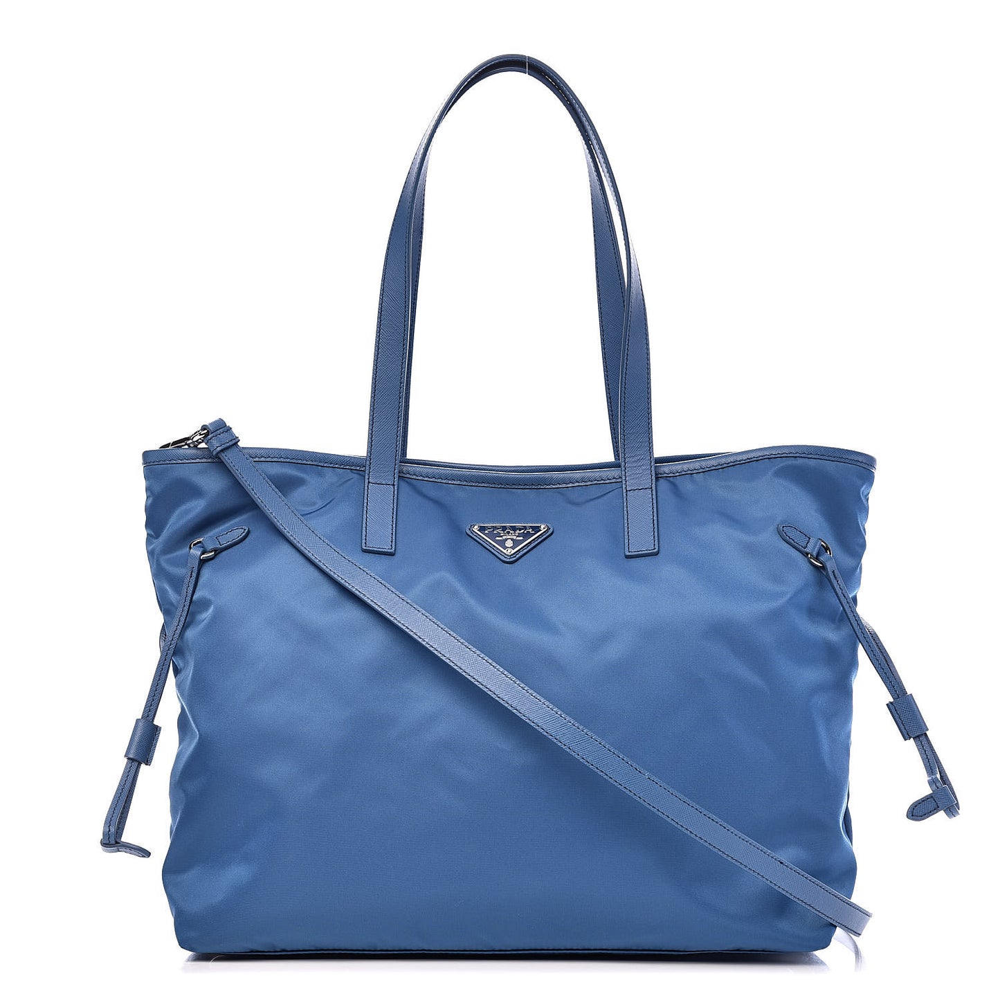 Tessuto Nylon Saffiano Tote Cobalto