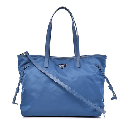 Prada Tessuto Nylon Saffiano Tote Cobalto 1 of 10