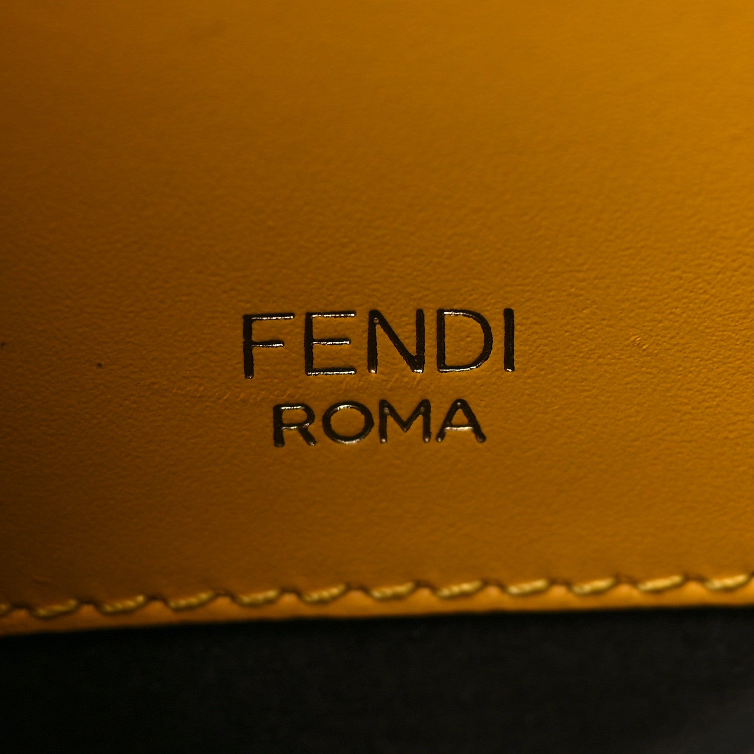 Fendi Vitello King Mini Flat Baguette Mimosa 6 of 9