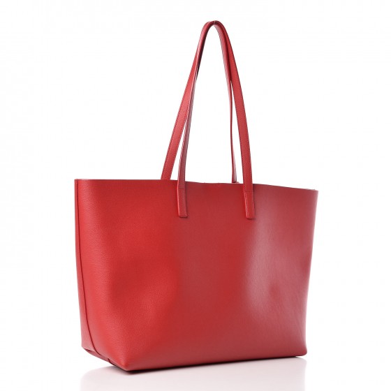 Saint Laurent Calfskin Large Shopping Tote Red 4 of 10
