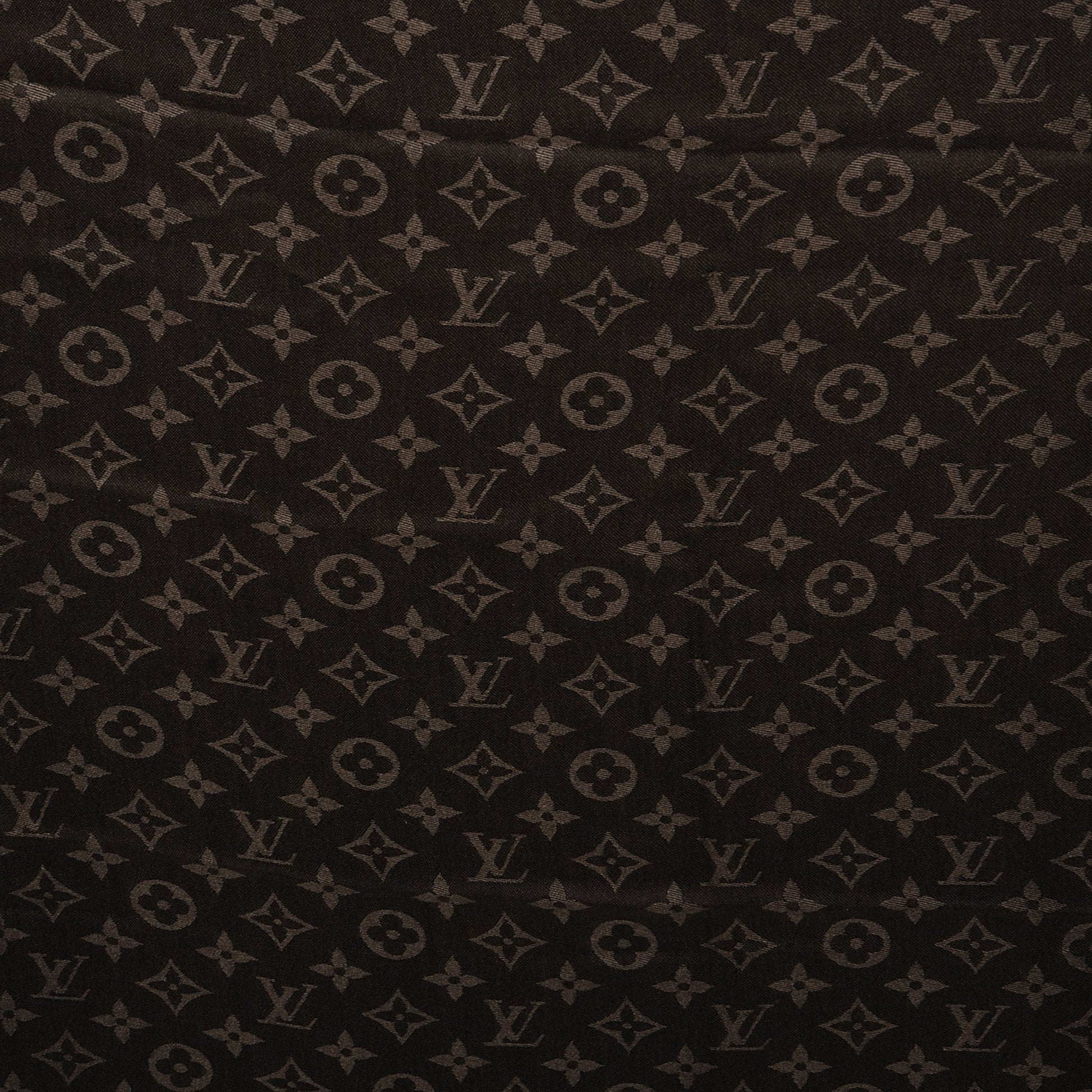 Louis Vuitton Wool Silk Monogram Shawl Brown 1 of 4